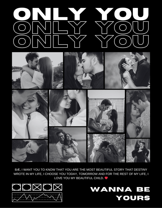 Plantillas "Only You" para Enamorados - Editables en Canva, Personalizables y Únicas