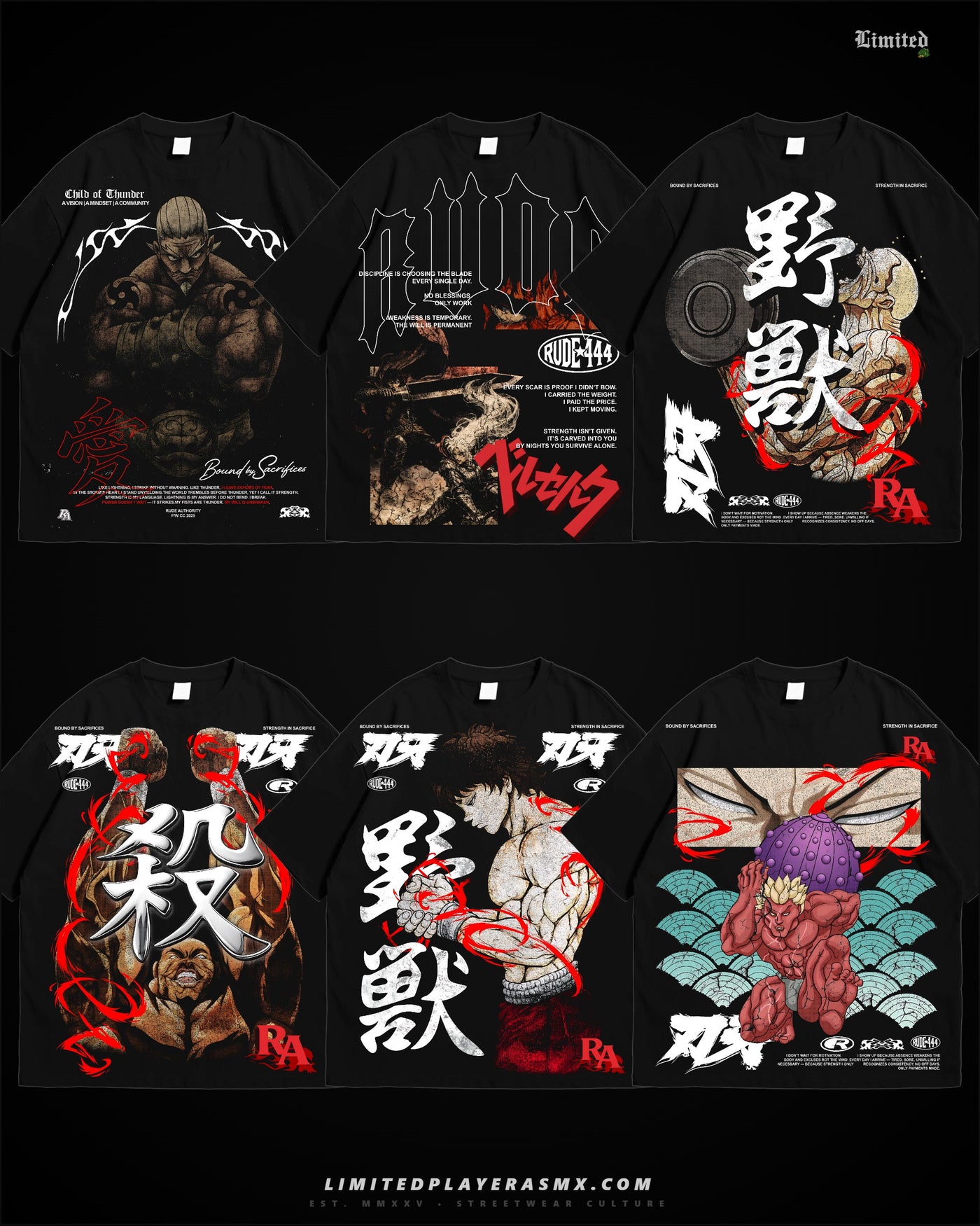 Gym Pack Dark Anime +15 Designs PNG 300 DPI Halftones