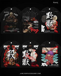 Gym Pack Dark Anime +15 Designs PNG 300 DPI Halftones