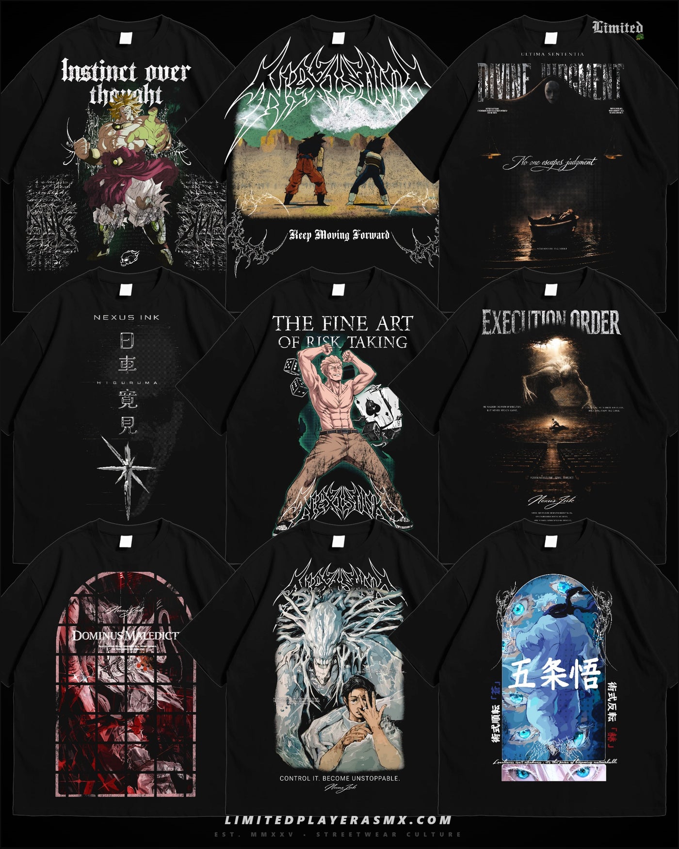 NexusInk – Pack Diseños Gym Anime PNG para DTF (Dark Streetwear 300 DPI)
